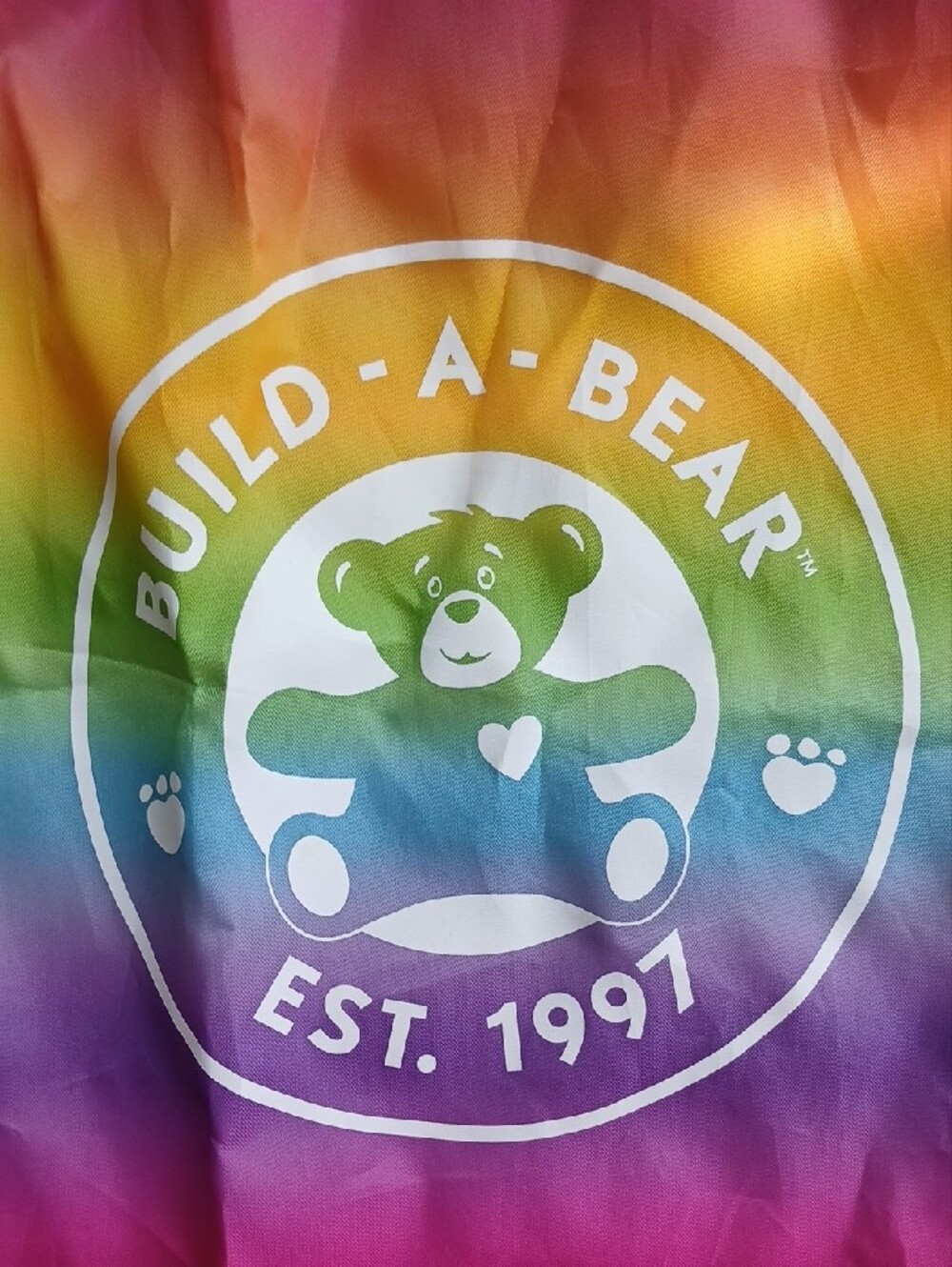 Build-A-Bear Pink Rainbow Gradient Drawstring Bag - Picture 2 of 4
